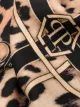 Philipp Plein mascada de seda con estampado de leopardo
