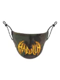 Haculla flame logo face mask - Green