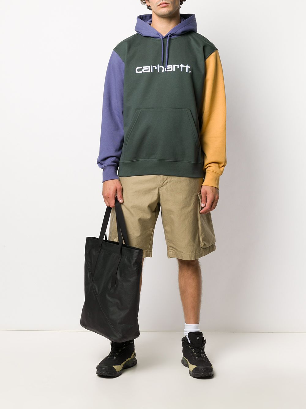 фото Carhartt wip худи в стиле колор-блок с логотипом