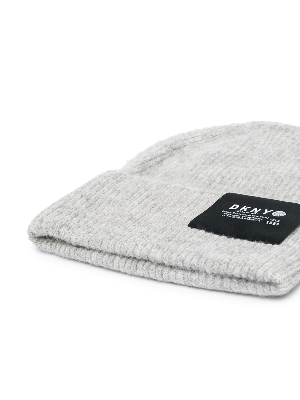 фото Dkny kids logo-patch knitted hat