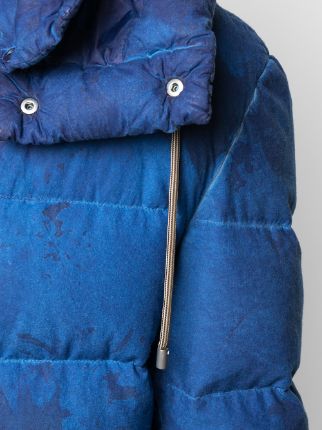 tie-dye detachable-hood puffer jacket展示图