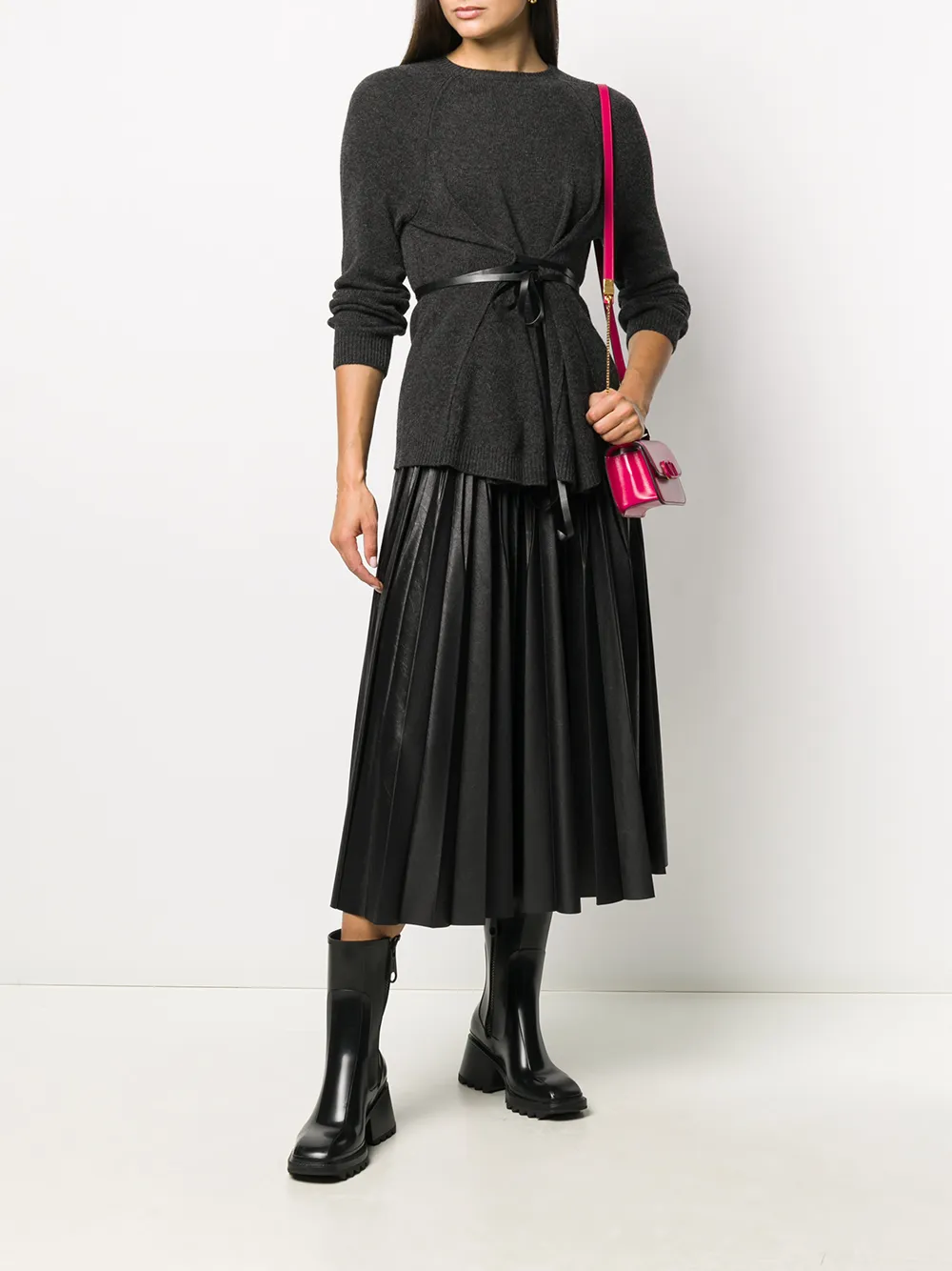 Valentino Garavani ribbon belted jumper | Knitted Sweaters | Image 2