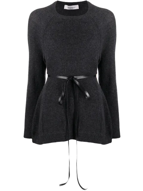 Valentino Garavani ribbon belted jumper