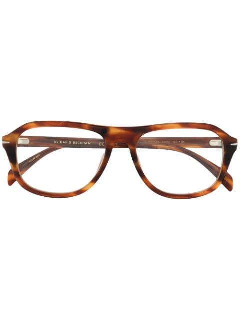 Eyewear by David Beckham tortoise shell round sunglasses