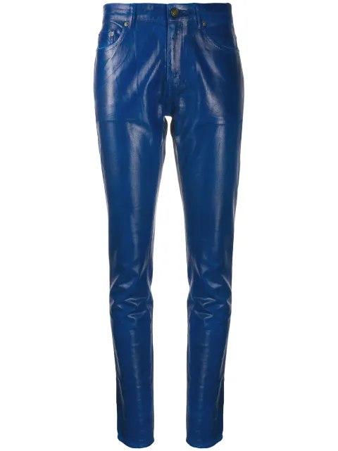 Saint Laurent skinny patent style trousers