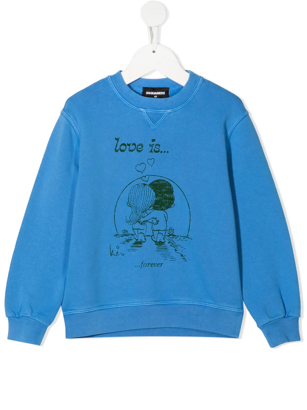 DSQUARED2 KIDS Sweater met print Blauw