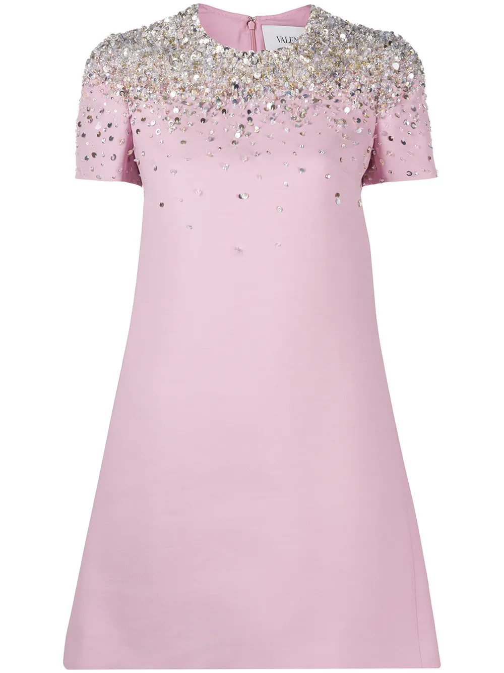 Valentino Garavani Mini-jurk verfraaid met pailletten Roze