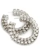 Image 2 of AREA stacked crystal-embellished hoop earrings