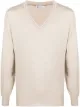 Image 1 of Brunello Cucinelli contrasting trim V-neck sweater