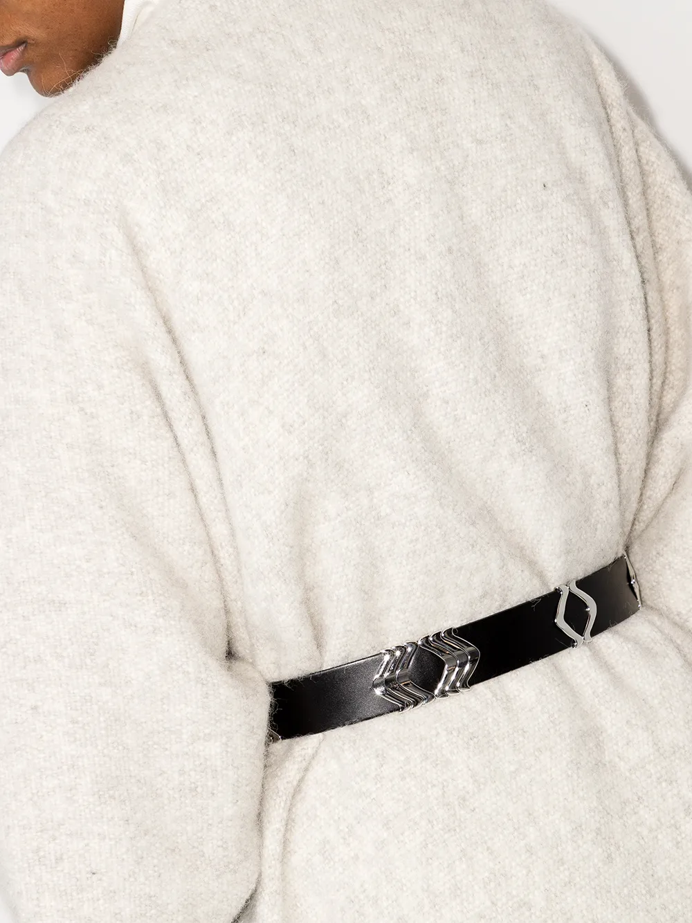 Isabel Marant Tehora Bel Belts In Green Leather In Black
