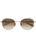 Balmain Eyewear x Akoni round gradient lens sunglasses - Gold
