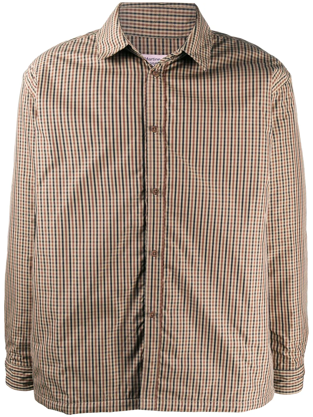 

Martine Rose Hakkasan check-print shirt - Brown