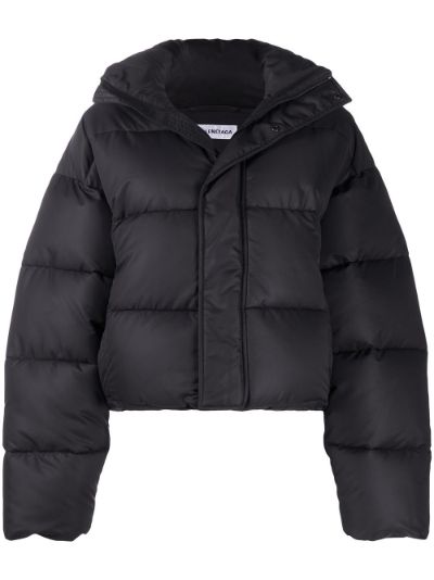 balenciaga cropped puffer