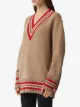 Burberry Reese stripe-trim jumper