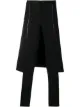 Image 1 of Comme Des Garçons Homme Plus mid-rise overlaid-skirt trousers