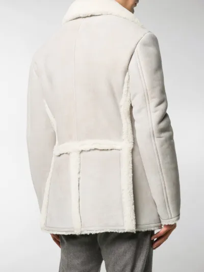 TOM FORD double-breasted shearling coat 
