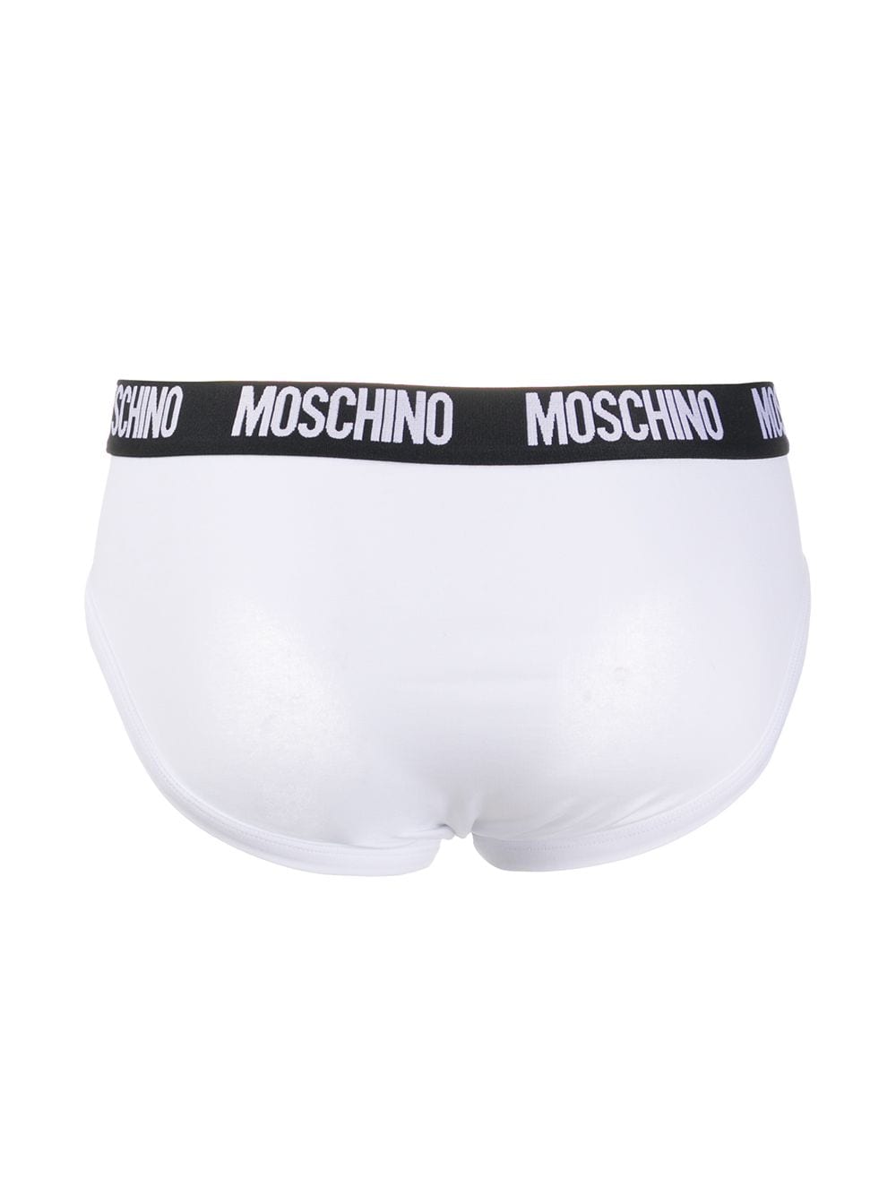 Moschino Slip met logo tailleband - Wit