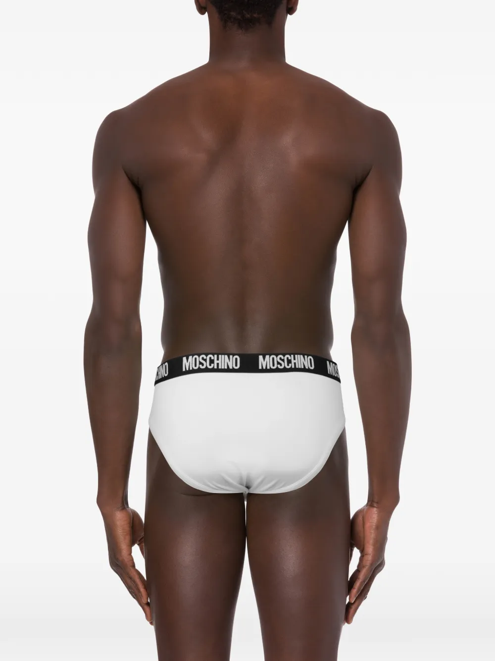  Moschino Set De Dos Calzoncillos Con Logo En La Cinturilla - Blanco 