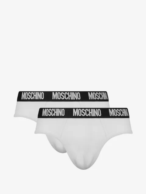 Moschino logo waistband briefs (set of two)