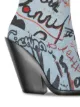 Burberry graffiti print denim ankle boots