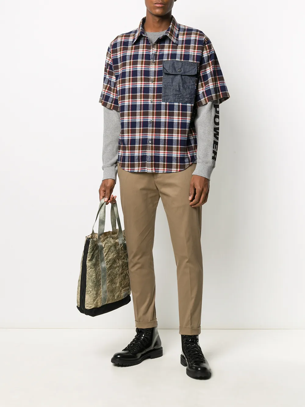 DSQUARED2 Geruit overhemd - Bruin