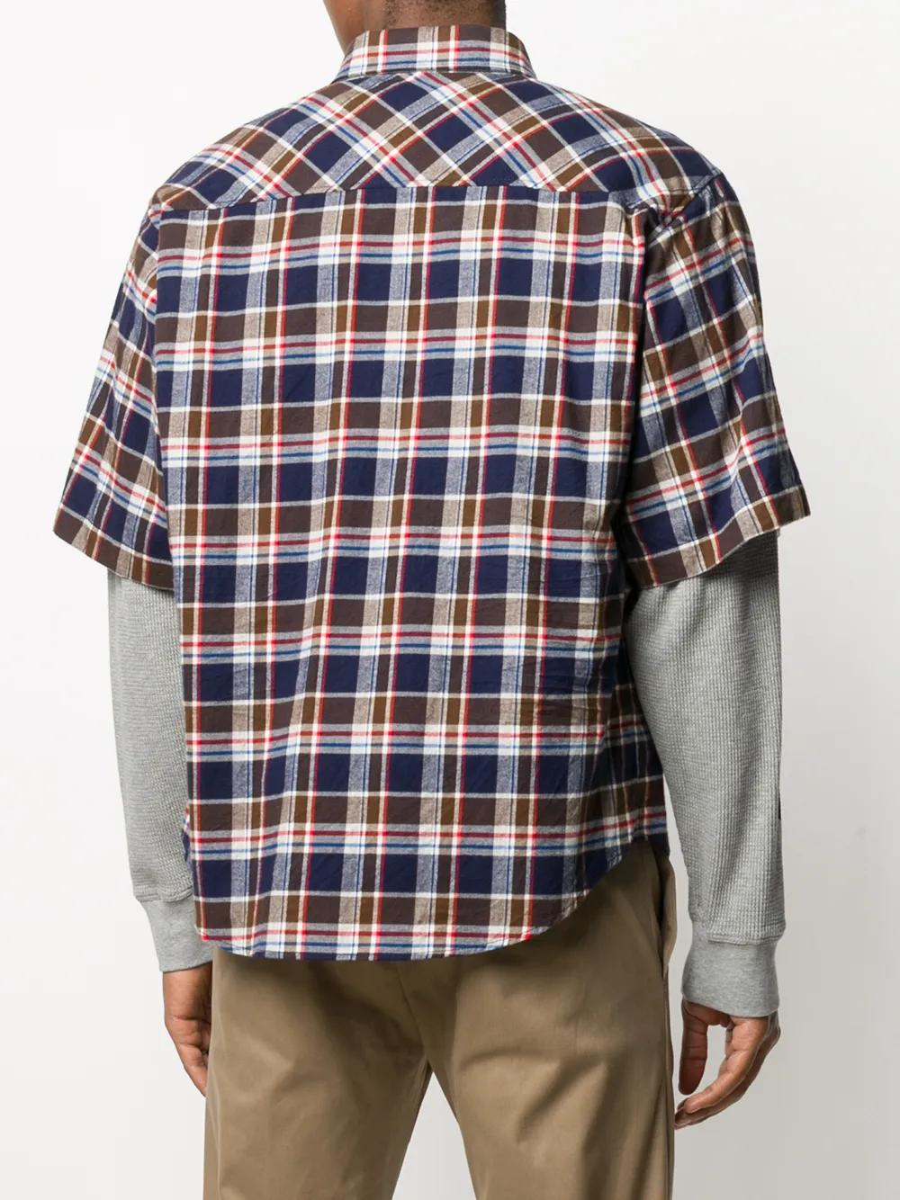Dsquared2 Check Layered Shirt In Brown