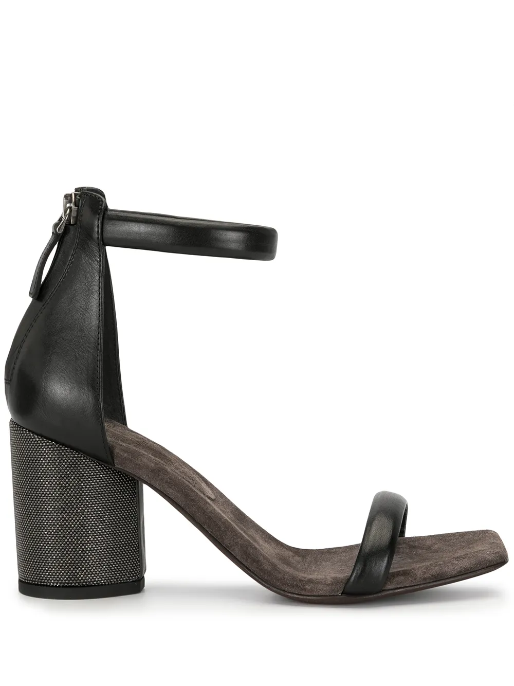 gunmetal block heels