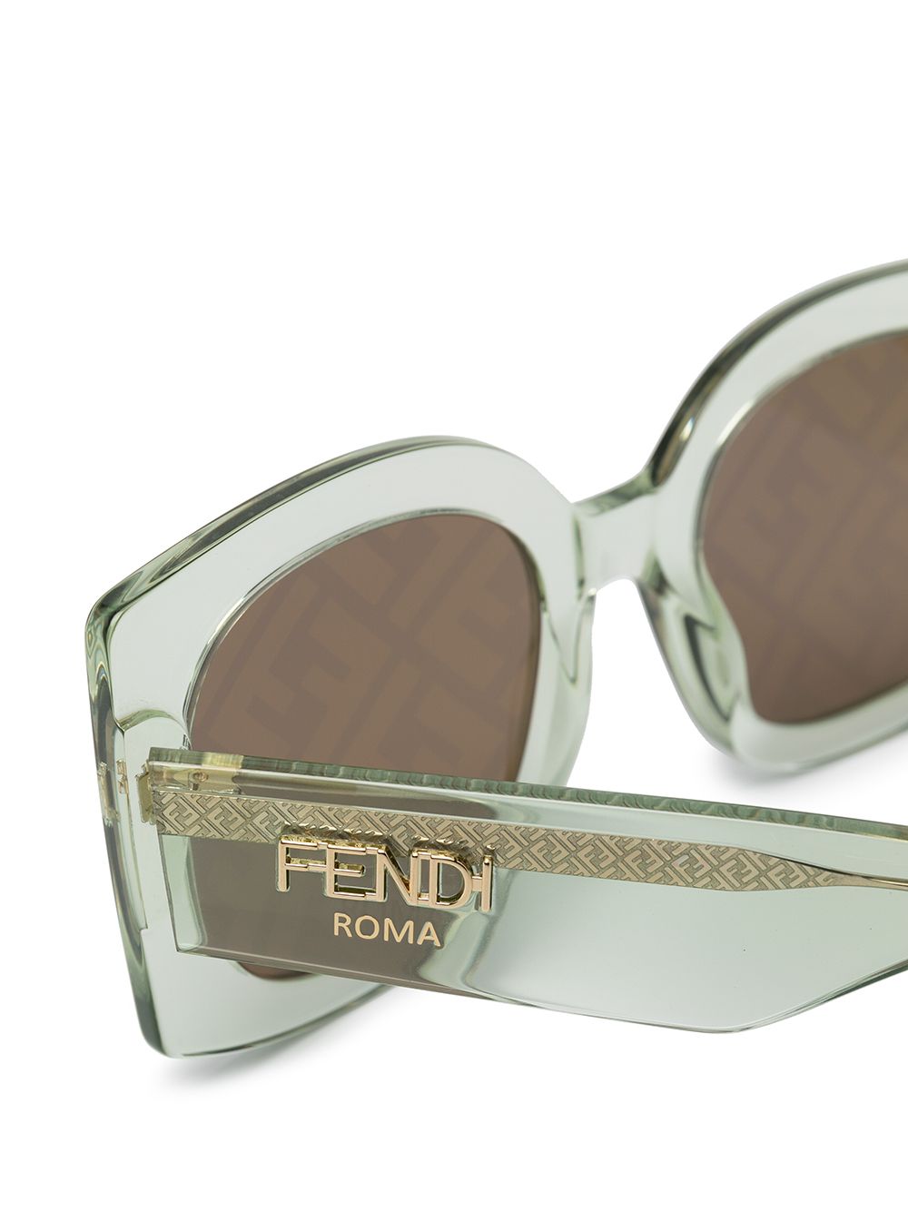 фото Fendi eyewear солнцезащитные очки в массивной оправе