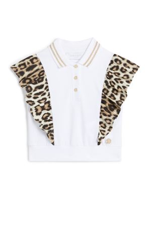 Рубашка-поло с логотипом и принтом Leopard
