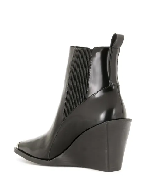 weston ii ankle wedge boots in black