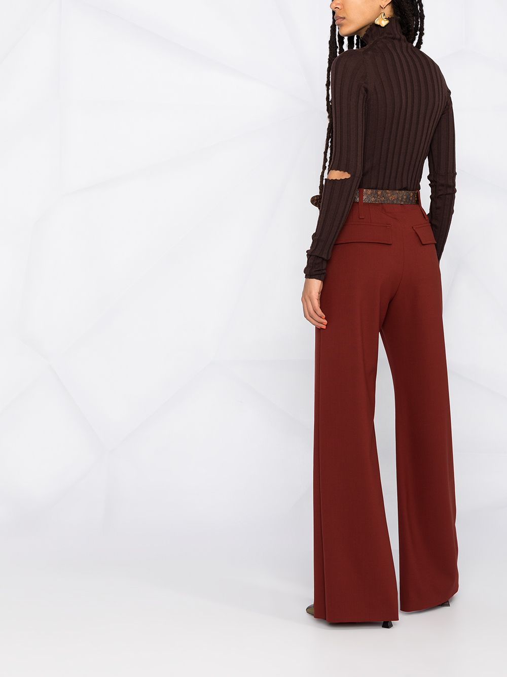 Shop Chloé high-rise flared trousers with Express Delivery 