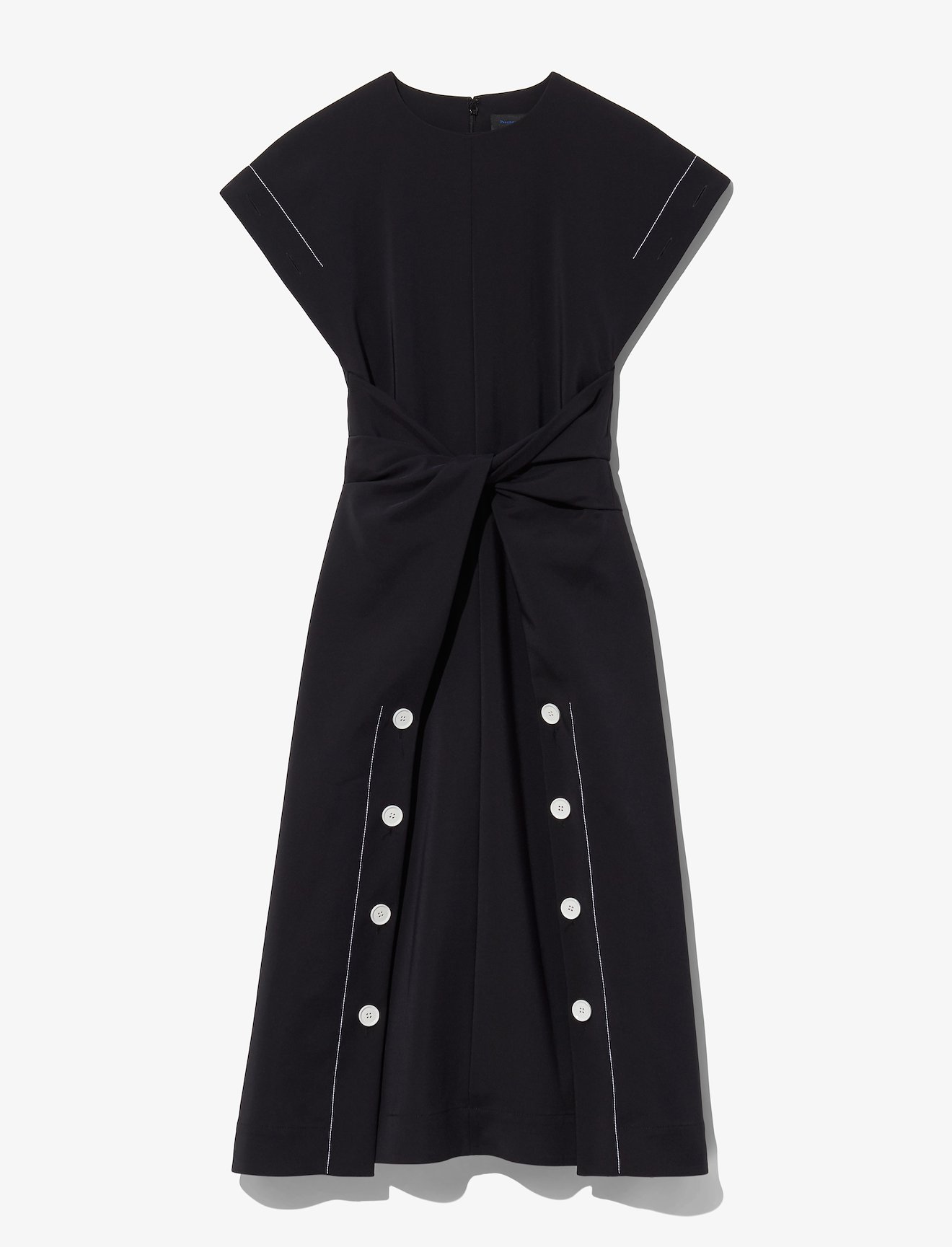 Viscose Gabardine Front Twist Dress #3