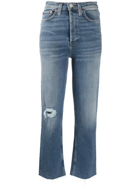 RE/DONE high-rise bootcut jeans