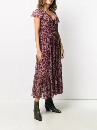 embroidered silk maxi dress展示图