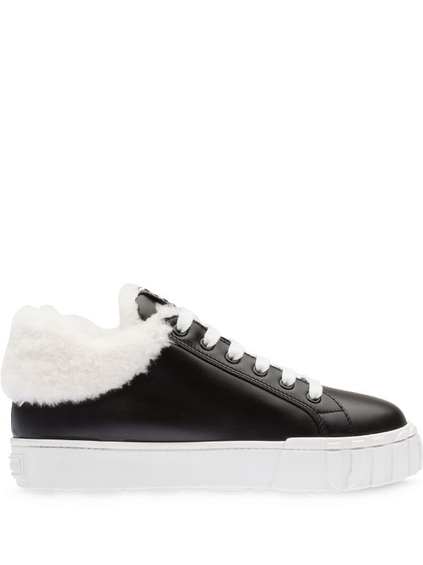 miu miu shearling sneakers