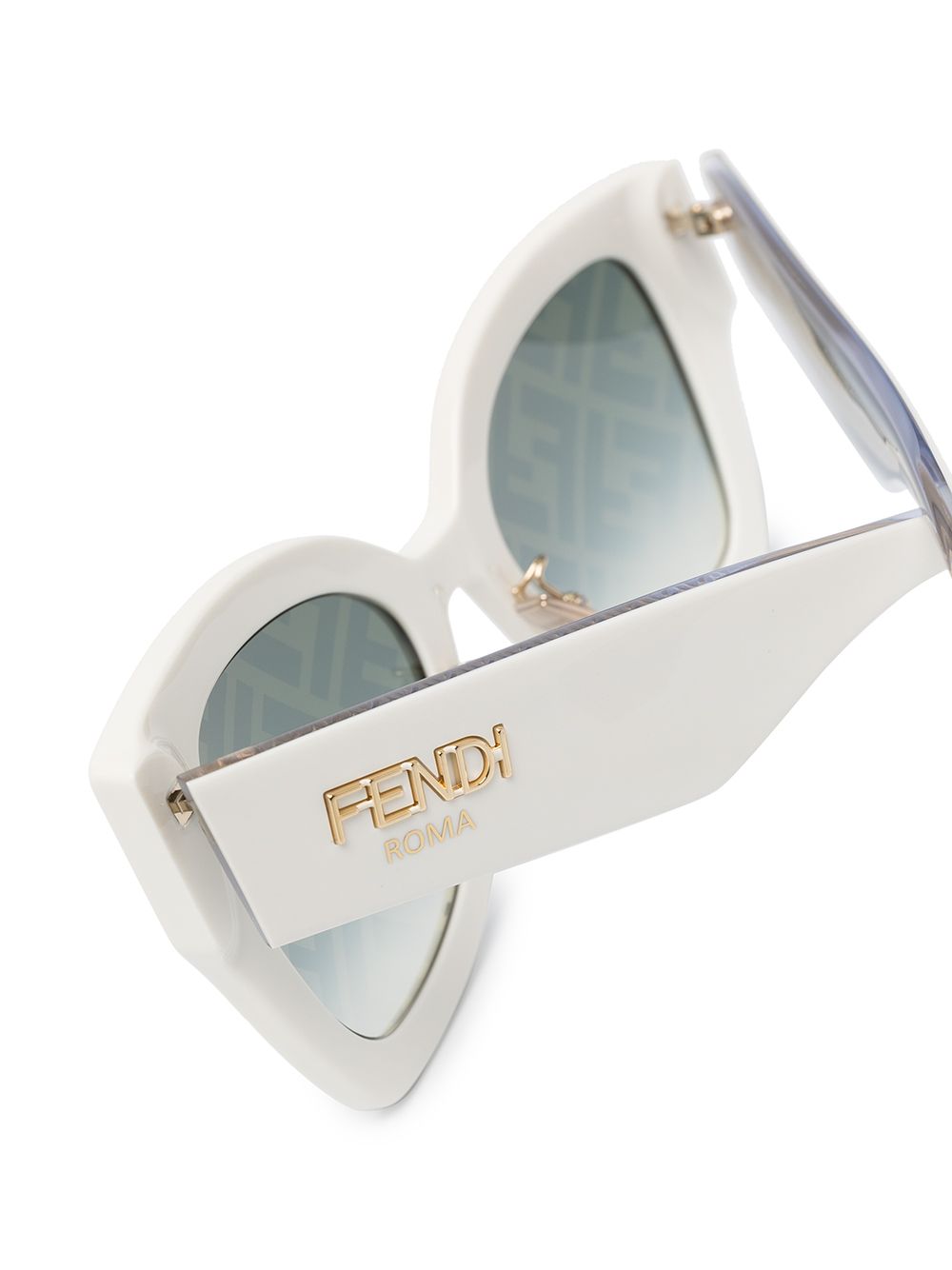 фото Fendi eyewear солнцезащитные очки roma в массивной оправе