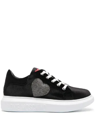Love Moschino lace-up Velvet Trainers 