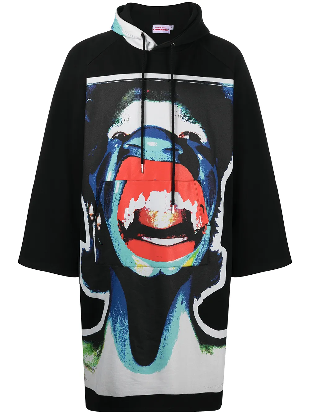 

Charles Jeffrey Loverboy Scream graphic-print oversize hoodie - Black