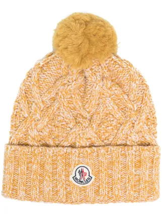 yellow moncler hat