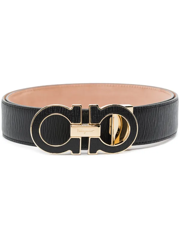 black and gold ferragamo belt