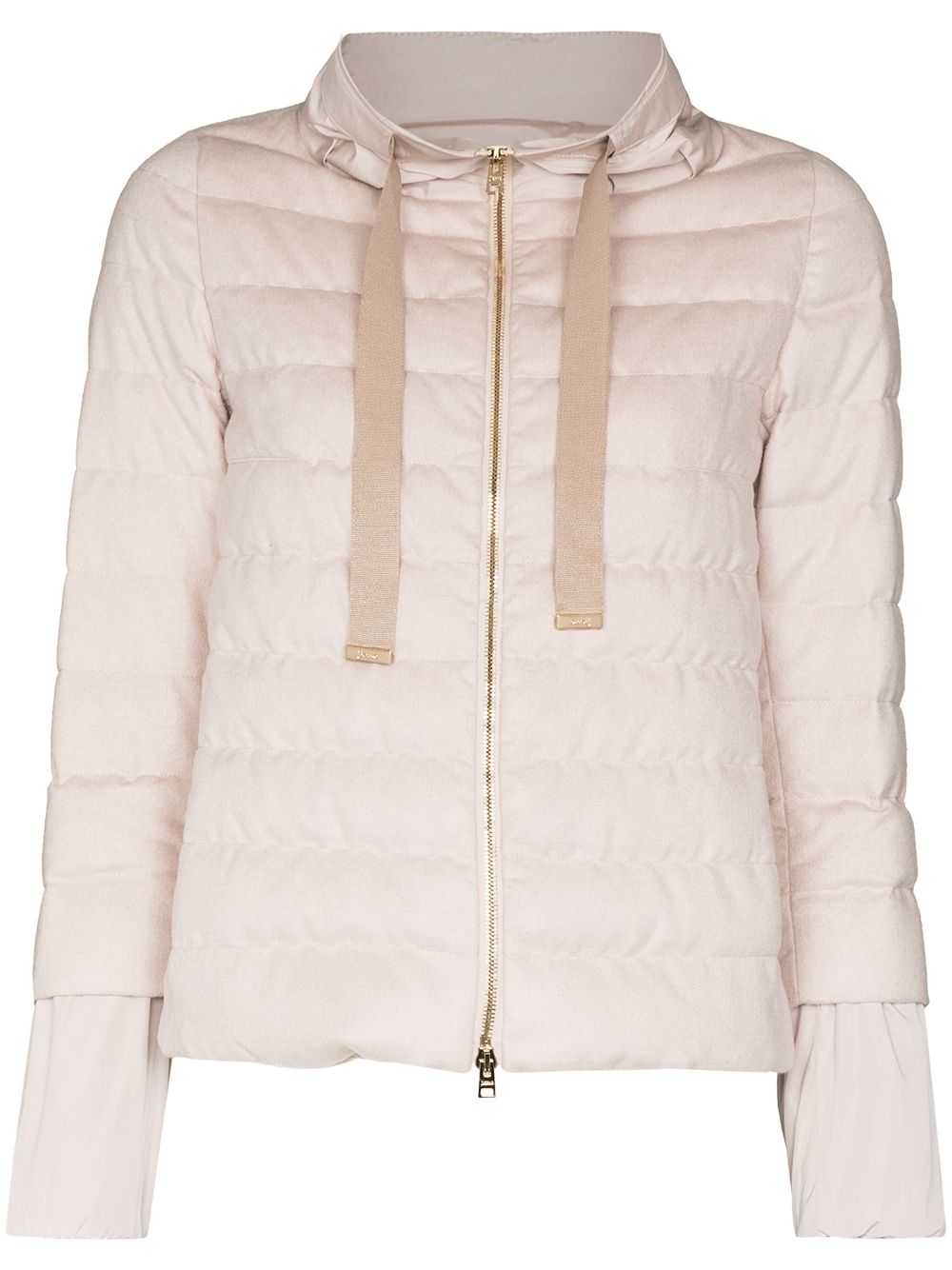 Herno Zip-up Puffer Jacket In Pink