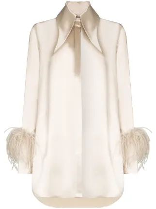 16Arlington Seymour feather-trim long 