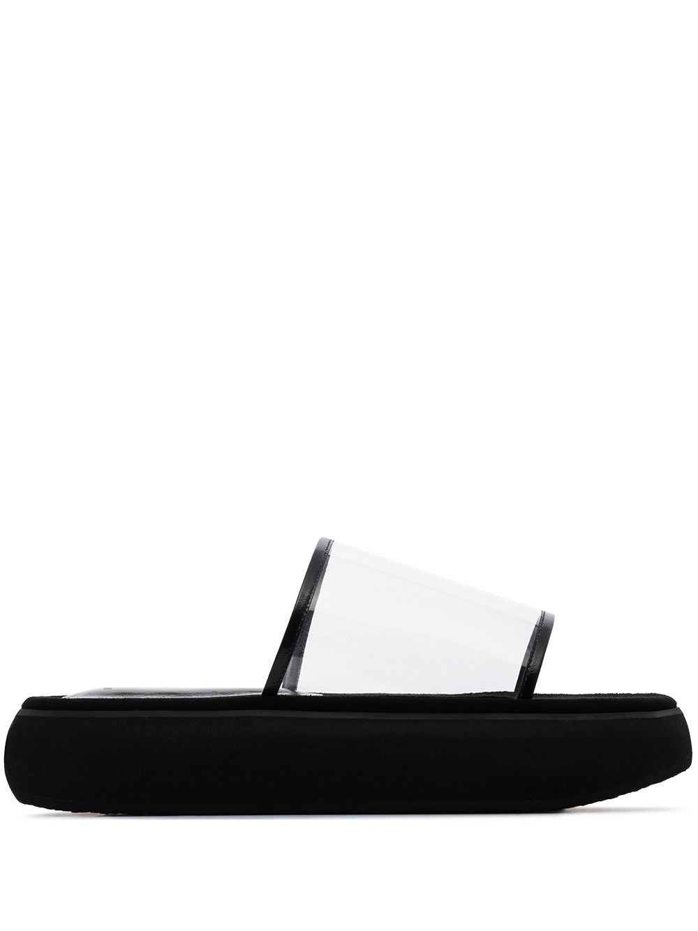 Osoi Black Boat 40 Flatform Pvc Sandals | ModeSens