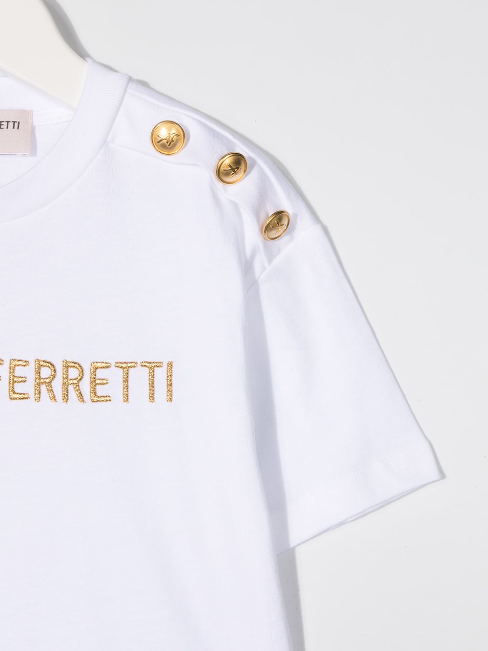 фото Alberta ferretti kids embroidered logo t-shirt