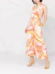 Emilio Pucci Lily print halterneck dress
