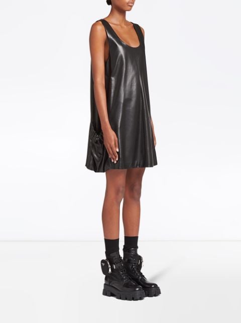 Prada Leather Mini Dress - Farfetch