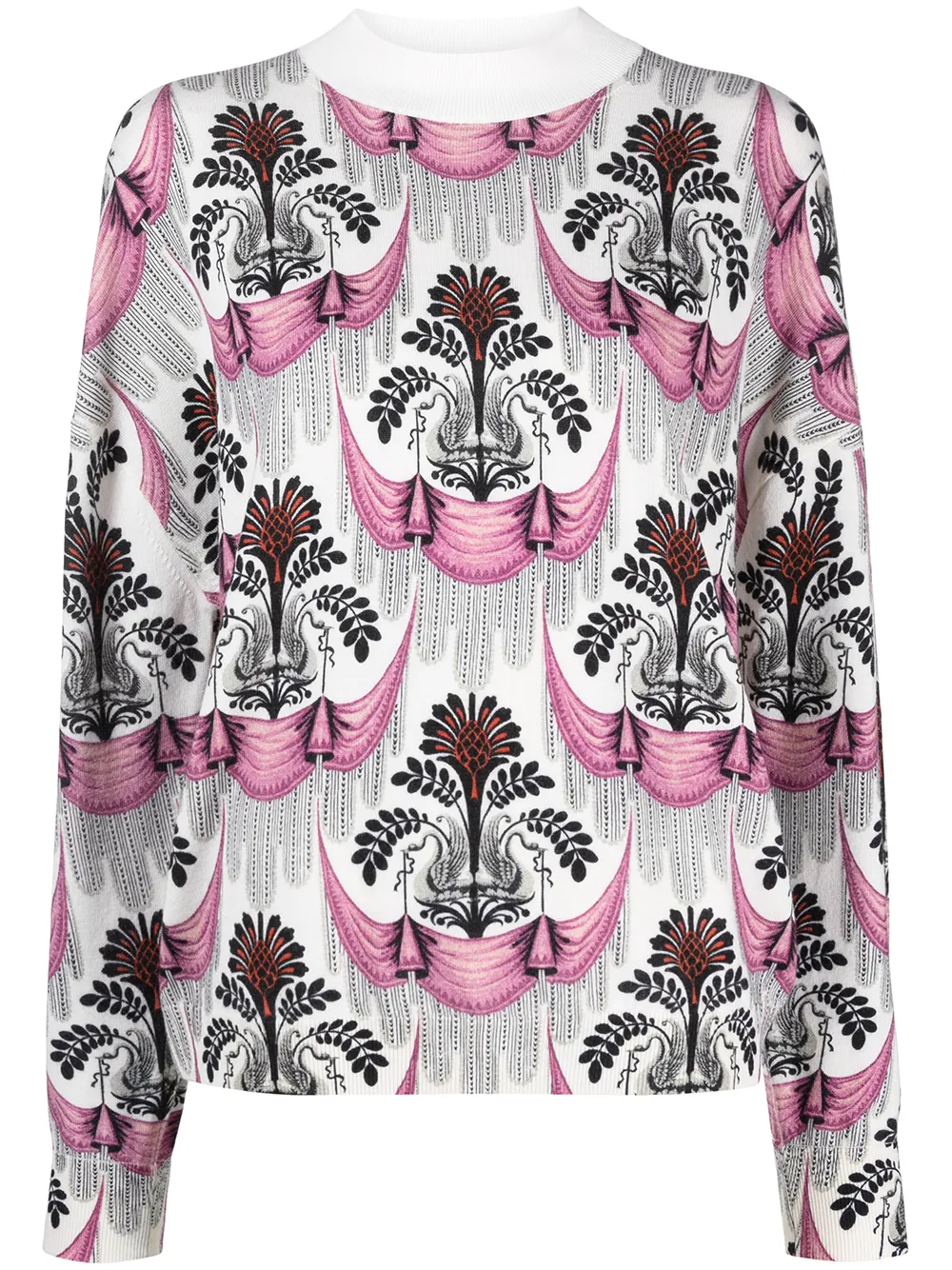 Click to view more detailed imagery on our partner's website Paco Rabanne Motif-print Wool Jumper In Neutrals
