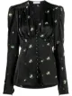 Image 1 of Paco Rabanne floral-embroidered satin blouse