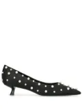 Cult Gaia pearl-embellished pointed-toe pumps - Black
