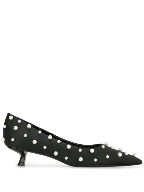 Cult Gaia pearl-embellished pointed-toe pumps